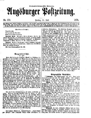 Augsburger Postzeitung Freitag 21. Juli 1876