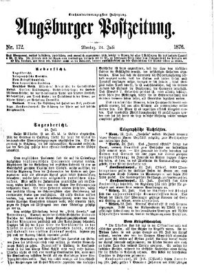 Augsburger Postzeitung Montag 24. Juli 1876