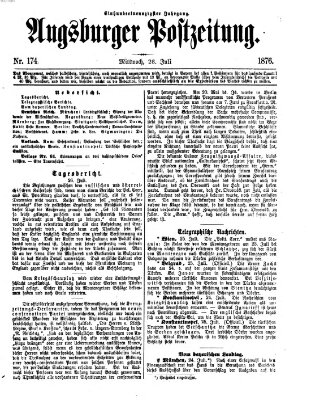 Augsburger Postzeitung Mittwoch 26. Juli 1876