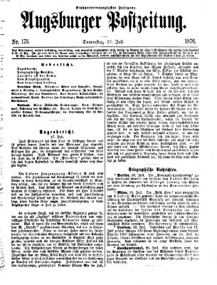 Augsburger Postzeitung Donnerstag 27. Juli 1876