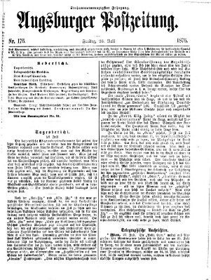 Augsburger Postzeitung Freitag 28. Juli 1876