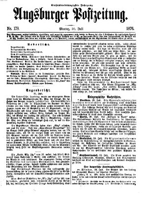 Augsburger Postzeitung Sonntag 30. Juli 1876