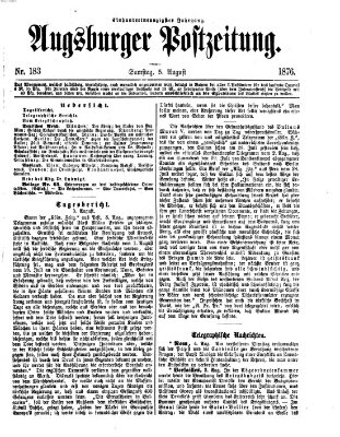 Augsburger Postzeitung Samstag 5. August 1876