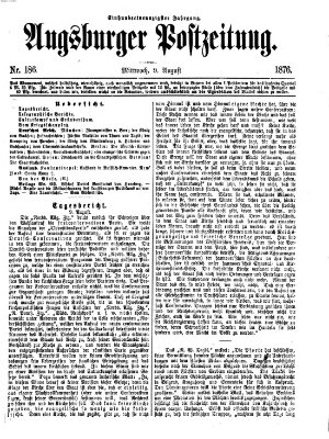 Augsburger Postzeitung Mittwoch 9. August 1876