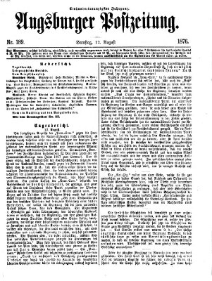 Augsburger Postzeitung Samstag 12. August 1876