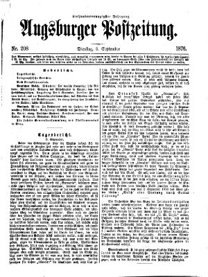 Augsburger Postzeitung Dienstag 5. September 1876