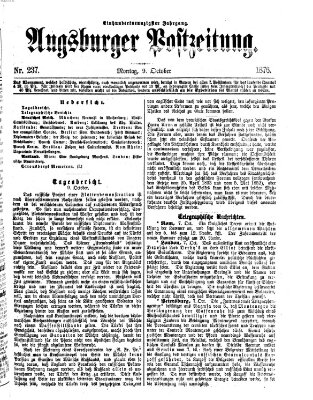 Augsburger Postzeitung Montag 9. Oktober 1876