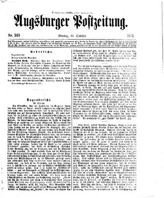 Augsburger Postzeitung Montag 23. Oktober 1876