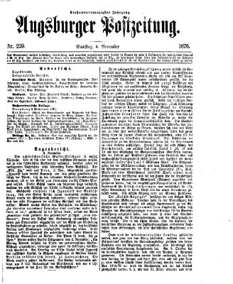 Augsburger Postzeitung Samstag 4. November 1876