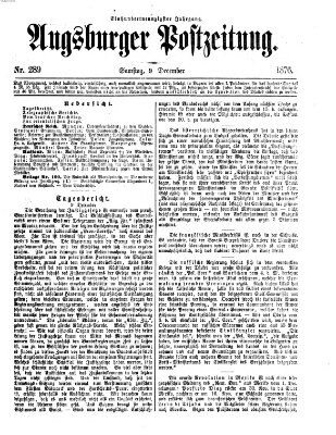 Augsburger Postzeitung Samstag 9. Dezember 1876