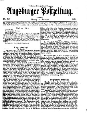 Augsburger Postzeitung Montag 18. Dezember 1876