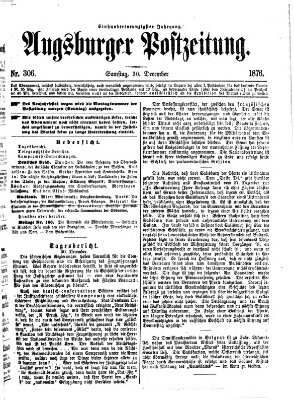 Augsburger Postzeitung Samstag 30. Dezember 1876