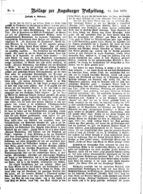 Augsburger Postzeitung. Beilage zur Augsburger Postzeitung (Augsburger Postzeitung) Montag 24. Januar 1876