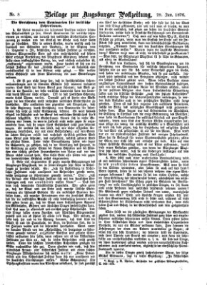 Augsburger Postzeitung. Beilage zur Augsburger Postzeitung (Augsburger Postzeitung) Samstag 29. Januar 1876