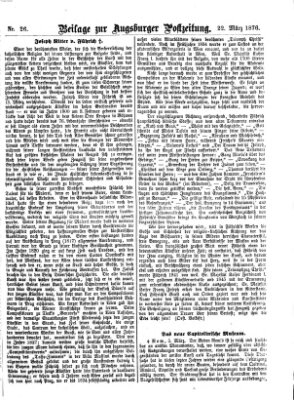 Augsburger Postzeitung. Beilage zur Augsburger Postzeitung (Augsburger Postzeitung) Mittwoch 22. März 1876