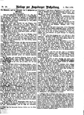 Augsburger Postzeitung. Beilage zur Augsburger Postzeitung (Augsburger Postzeitung) Mittwoch 3. Mai 1876