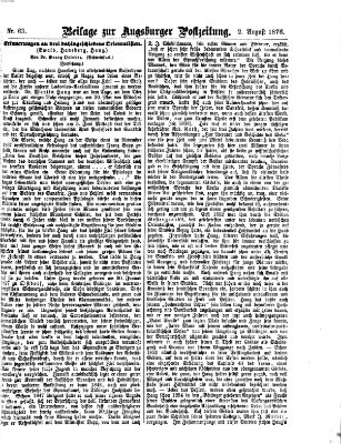 Augsburger Postzeitung. Beilage zur Augsburger Postzeitung (Augsburger Postzeitung) Mittwoch 2. August 1876