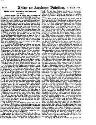 Augsburger Postzeitung. Beilage zur Augsburger Postzeitung (Augsburger Postzeitung) Mittwoch 9. August 1876