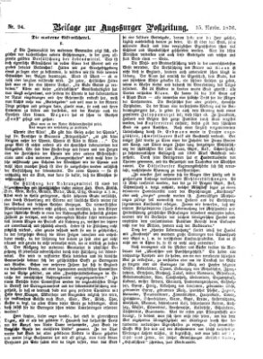 Augsburger Postzeitung. Beilage zur Augsburger Postzeitung (Augsburger Postzeitung) Mittwoch 15. November 1876