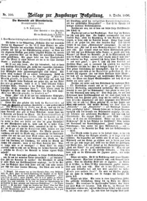 Augsburger Postzeitung. Beilage zur Augsburger Postzeitung (Augsburger Postzeitung) Samstag 9. Dezember 1876