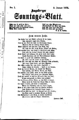 Augsburger Sonntagsblatt (Augsburger Postzeitung) Sonntag 2. Januar 1876