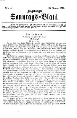 Augsburger Sonntagsblatt (Augsburger Postzeitung) Sonntag 23. Januar 1876