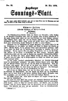 Augsburger Sonntagsblatt (Augsburger Postzeitung) Sonntag 28. Mai 1876