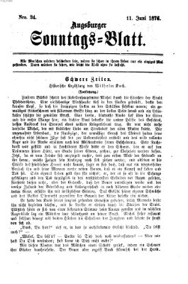 Augsburger Sonntagsblatt (Augsburger Postzeitung) Sonntag 11. Juni 1876