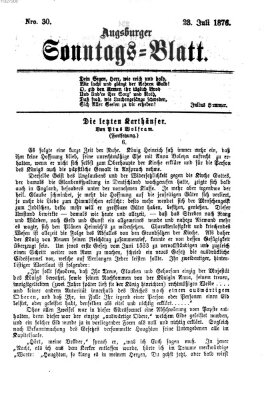 Augsburger Sonntagsblatt (Augsburger Postzeitung) Sonntag 23. Juli 1876