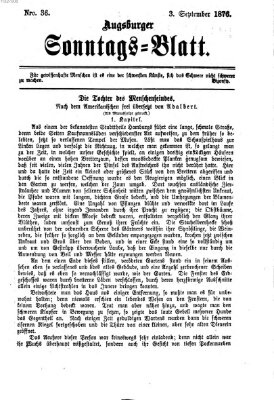 Augsburger Sonntagsblatt (Augsburger Postzeitung) Sonntag 3. September 1876