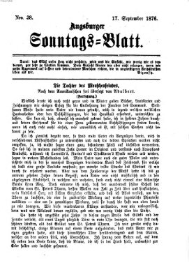 Augsburger Sonntagsblatt (Augsburger Postzeitung) Sonntag 17. September 1876