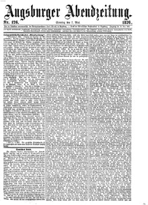 Augsburger Abendzeitung Sonntag 7. Mai 1876