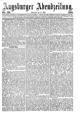 Augsburger Abendzeitung Mittwoch 10. Mai 1876