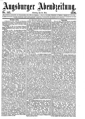 Augsburger Abendzeitung Sonntag 28. Mai 1876