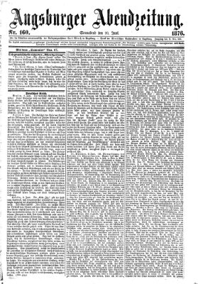 Augsburger Abendzeitung Samstag 10. Juni 1876
