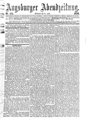 Augsburger Abendzeitung Mittwoch 21. Juni 1876