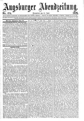 Augsburger Abendzeitung Samstag 24. Juni 1876