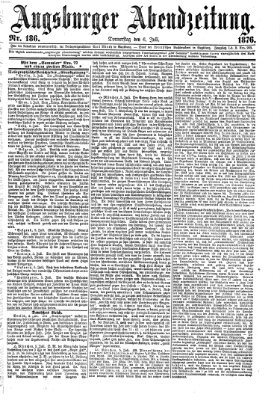 Augsburger Abendzeitung Donnerstag 6. Juli 1876