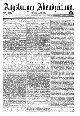 Augsburger Abendzeitung Sonntag 30. Juli 1876