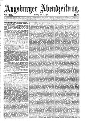 Augsburger Abendzeitung Montag 31. Juli 1876