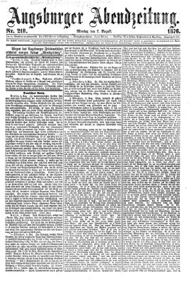 Augsburger Abendzeitung Montag 7. August 1876