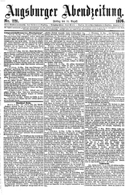 Augsburger Abendzeitung Freitag 11. August 1876