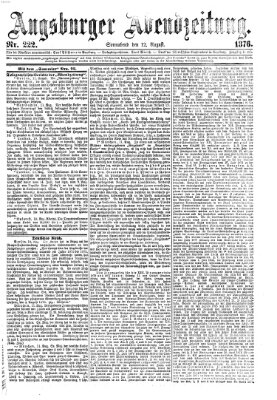 Augsburger Abendzeitung Samstag 12. August 1876