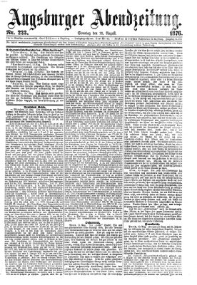 Augsburger Abendzeitung Sonntag 13. August 1876