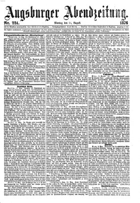 Augsburger Abendzeitung Montag 14. August 1876