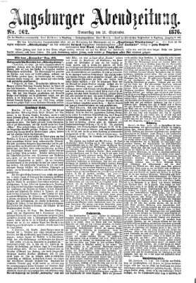 Augsburger Abendzeitung Donnerstag 21. September 1876