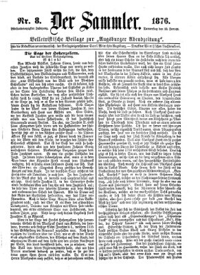 Der Sammler (Augsburger Abendzeitung) Donnerstag 20. Januar 1876