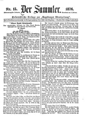 Der Sammler (Augsburger Abendzeitung) Samstag 5. Februar 1876