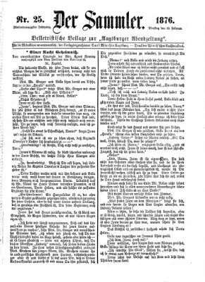 Der Sammler (Augsburger Abendzeitung) Dienstag 29. Februar 1876