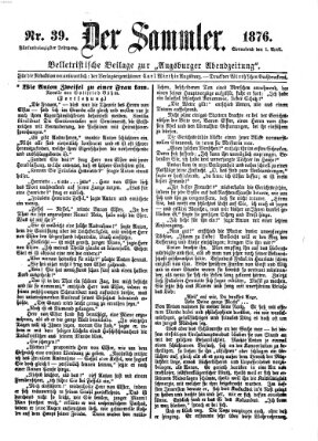 Der Sammler (Augsburger Abendzeitung) Samstag 1. April 1876